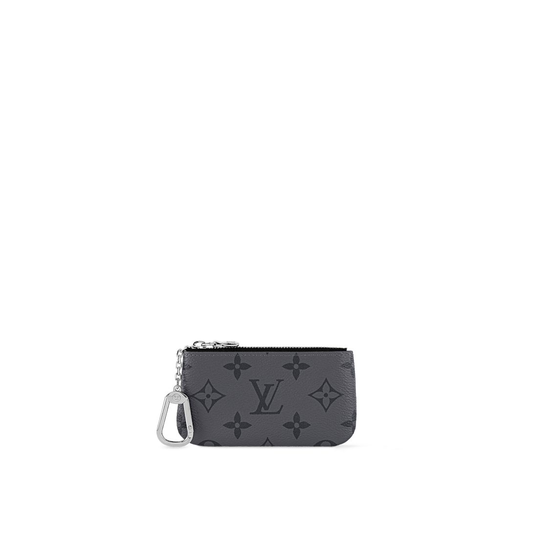 LOUIS VUITTON ルイヴィトン LVロゴ スプレー ポシェット クレ コインケース ブラック M81795 CT3252